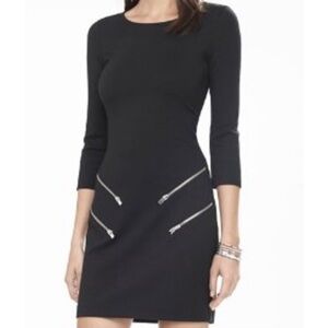 Express Black Double Zip Sheath Dress Medium
